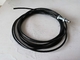 Cuerda de alambre revestida plástica, cable casero negro del gimnasio con el diámetro externo de 6.5m m