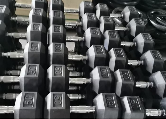 El paquete embalado de goma casero 10LB de la pesa de gimnasia 2 del hex. no desliza los pesos ergonómicos de la mano para el músculo